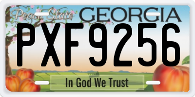 GA license plate PXF9256