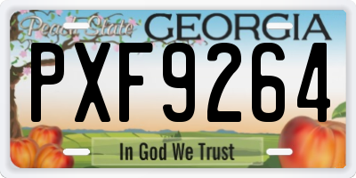 GA license plate PXF9264