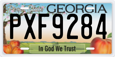 GA license plate PXF9284