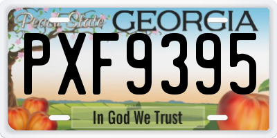 GA license plate PXF9395