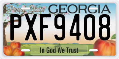 GA license plate PXF9408