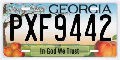 GA license plate PXF9442