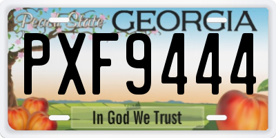 GA license plate PXF9444