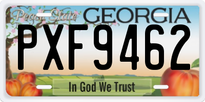 GA license plate PXF9462