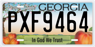 GA license plate PXF9464