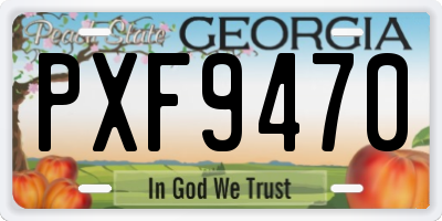 GA license plate PXF9470