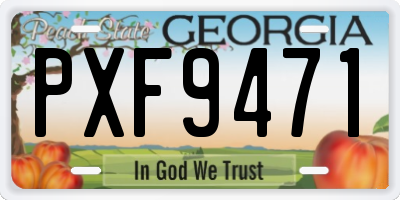 GA license plate PXF9471