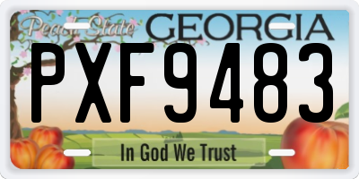 GA license plate PXF9483