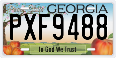 GA license plate PXF9488