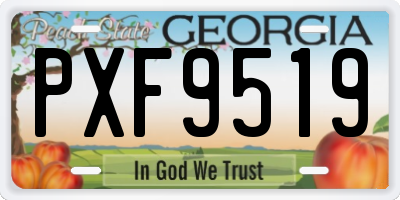 GA license plate PXF9519