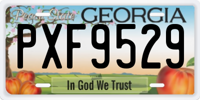 GA license plate PXF9529