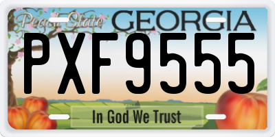 GA license plate PXF9555