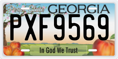 GA license plate PXF9569