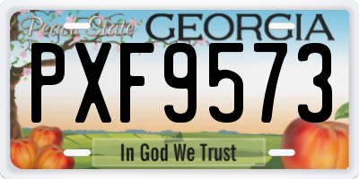 GA license plate PXF9573