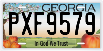 GA license plate PXF9579