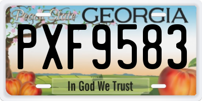 GA license plate PXF9583