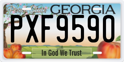 GA license plate PXF9590