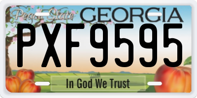 GA license plate PXF9595