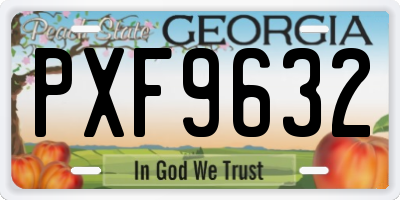 GA license plate PXF9632