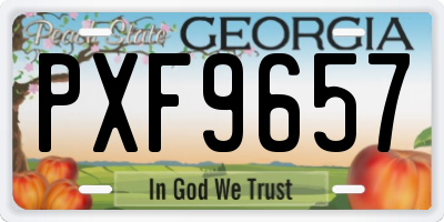 GA license plate PXF9657