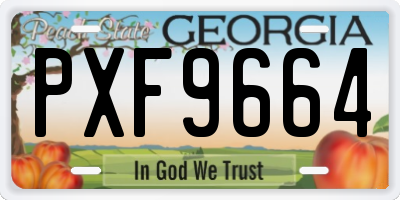 GA license plate PXF9664