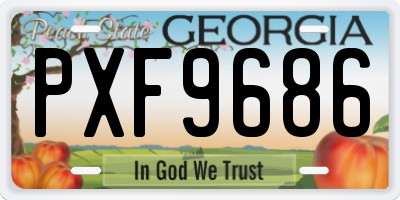 GA license plate PXF9686