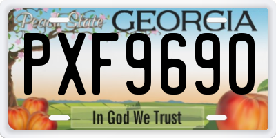 GA license plate PXF9690