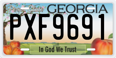 GA license plate PXF9691