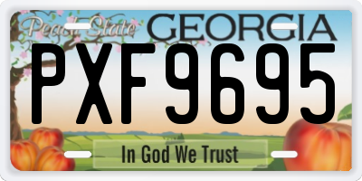 GA license plate PXF9695