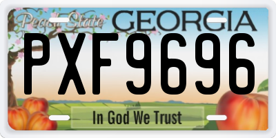 GA license plate PXF9696