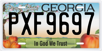 GA license plate PXF9697