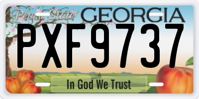 GA license plate PXF9737