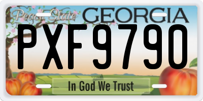 GA license plate PXF9790