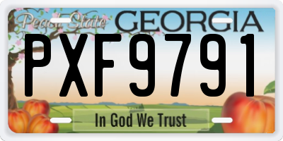 GA license plate PXF9791