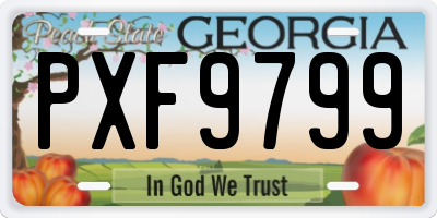 GA license plate PXF9799
