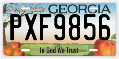GA license plate PXF9856