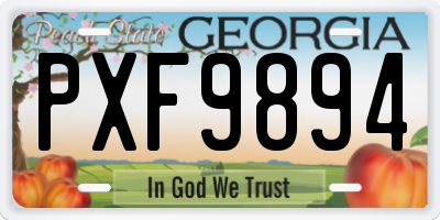 GA license plate PXF9894