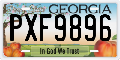 GA license plate PXF9896
