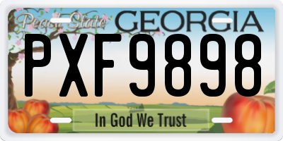 GA license plate PXF9898