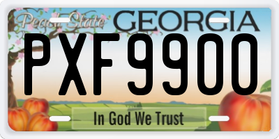 GA license plate PXF9900