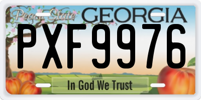 GA license plate PXF9976