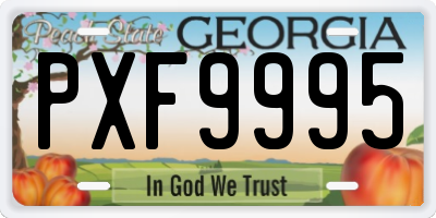 GA license plate PXF9995