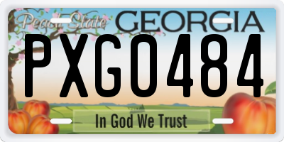 GA license plate PXG0484