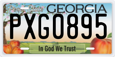 GA license plate PXG0895