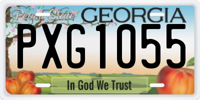 GA license plate PXG1055