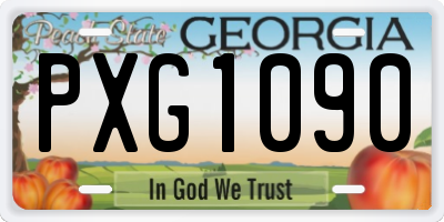 GA license plate PXG1090