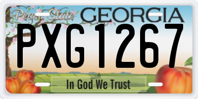 GA license plate PXG1267