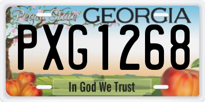 GA license plate PXG1268