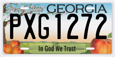 GA license plate PXG1272