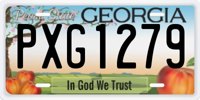 GA license plate PXG1279